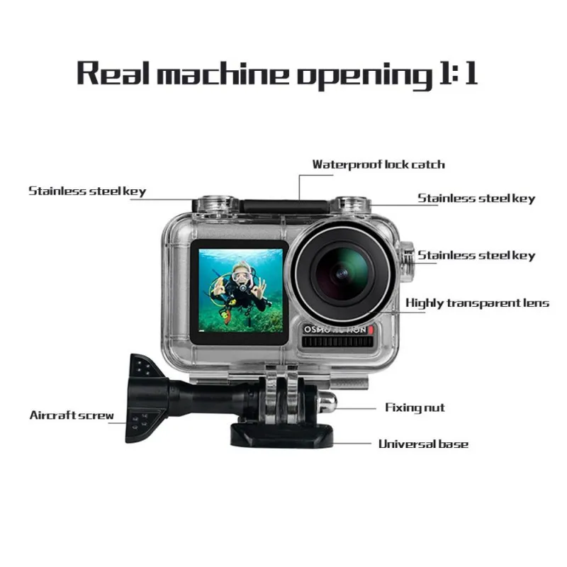 40 м/60 м водонепроницаемый чехол для DJI OSMO экшн-камеры Подводный Видео защитный корпус водонепроницаемый чехол