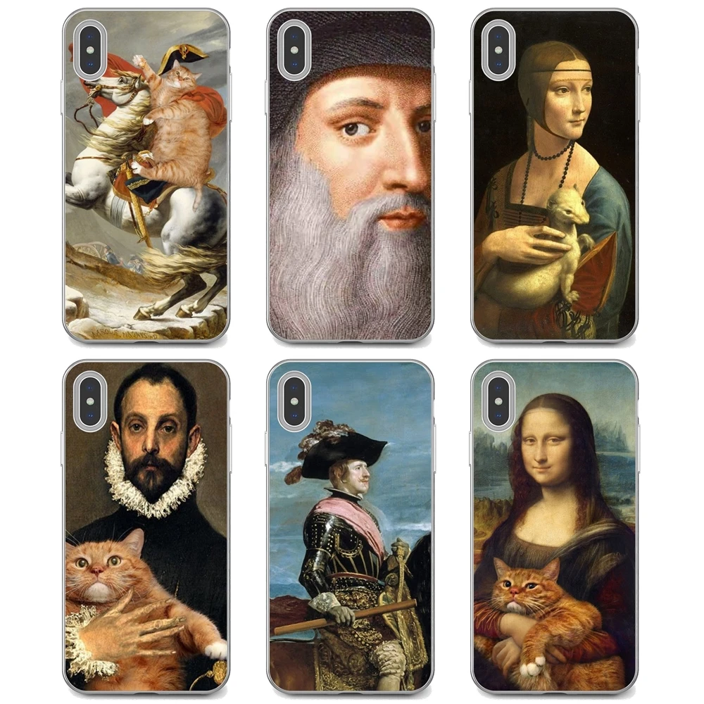 Силиконовый чехол Leonardo-da-Vinci-Mona-Lisa-Pat-Cat-Art Для Meizu M6 M5 M6S M5S M2 M3 M3S NOTE MX6 M6t 6 5 Pro Plus U20 |
