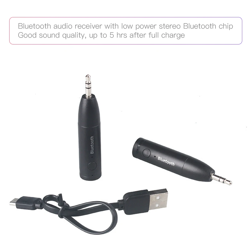 3,5 мм беспроводной Bluetooth aux приемник передатчик стерео звук для автомобильной музыки громкой связи со встроенным микрофоном