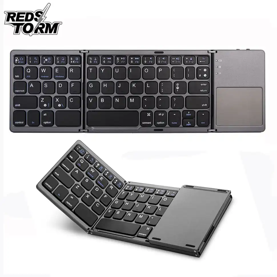 Folding Portable Wireless Keyboard Bluetooth Rechargeable English Bt Touchpad Mini Keypad For Ios Android Windows Ipad Tablet Keyboards Aliexpress