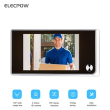 

Elecpow 3.5 inch Video peephole Digital Doorbell 120 Degree Angle Door Eye Camera Electronic Peephole Viewer Outdoor Bell Ring