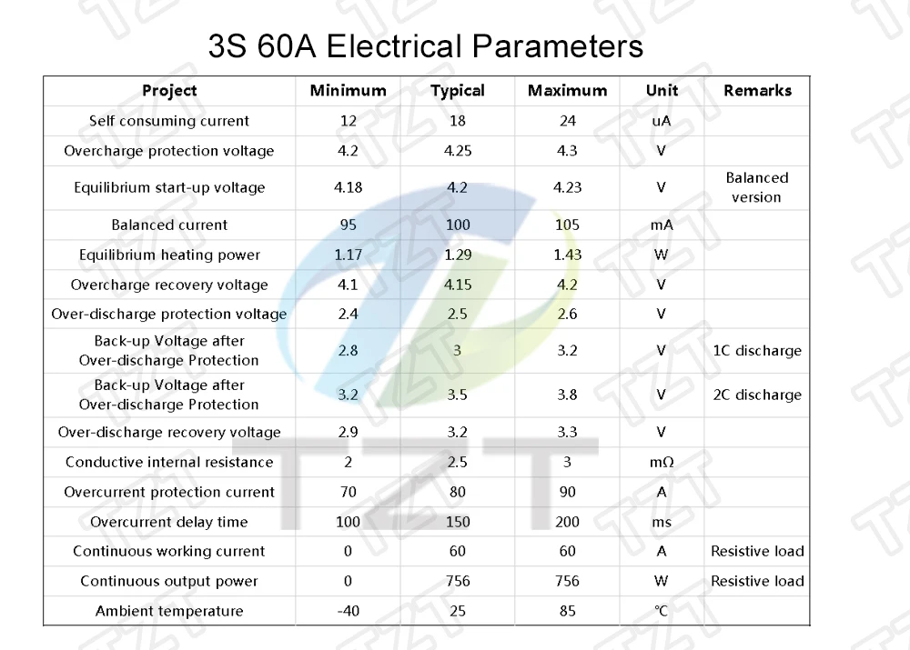 3 S/4S 40A 60A литий-ионный аккумулятор Защитная плата 18650 BMS для электродвигателя 11,1 V 12,6 V/14,8 V 16,8 V