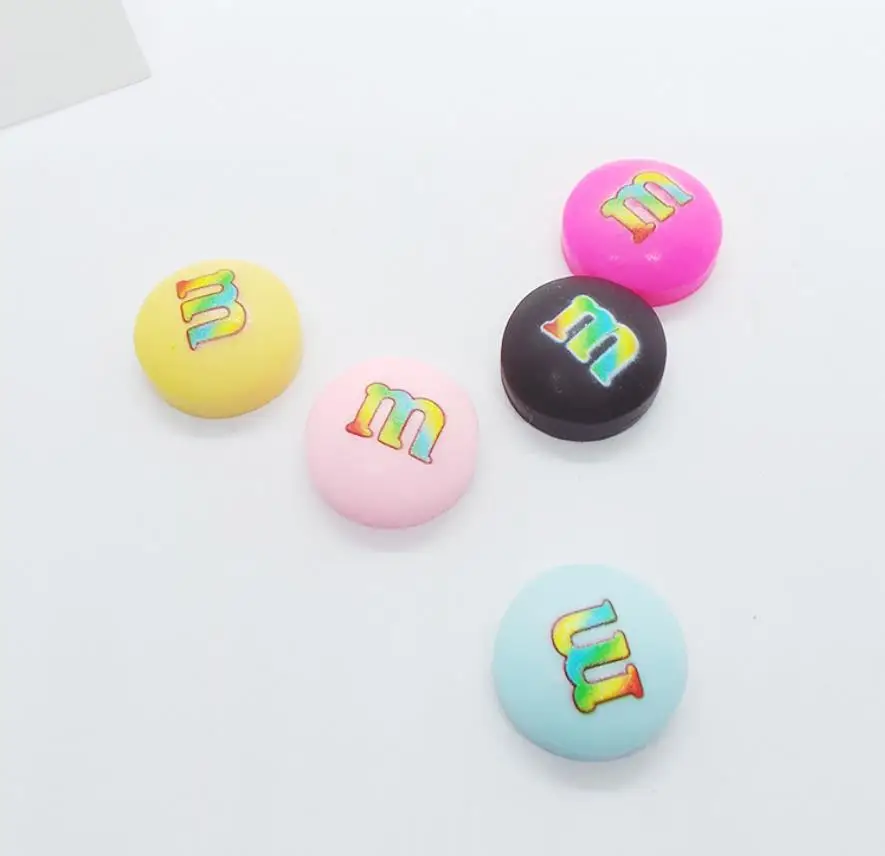 wholesale!Cartoon Rainbow Beans Flat back Resin Cabochon Kawaii Accessories Scrapbooking Fit Phone Case Decoration DIY Crafts