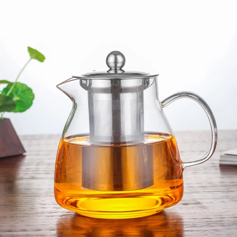

Heat-Resistant High Temperature Glass Teapot Flower Pot "Tea Pot Stainless Steel Filter Tea Machine Glass Teapot