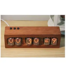 6-Bit светящиеся часы In12 трубка IN12 Nixie цифровой светодиодный часы красивый подарок сафлоровое груша DIY украшения 6-Bit светящиеся часы In12 трубка IN12 Nixie цифровой светодиодный часы красивый подарок сафлоровое груша DIY украшения