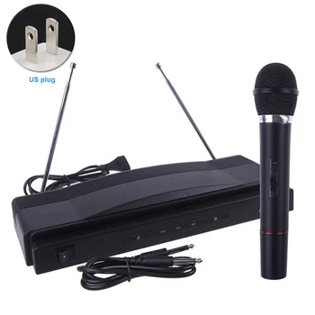 

For Karaoke Home With Audio Cable Portable Dual Antenna UHF Transmission Receiver Lecture Party Handheld Wireless Microphone Bar