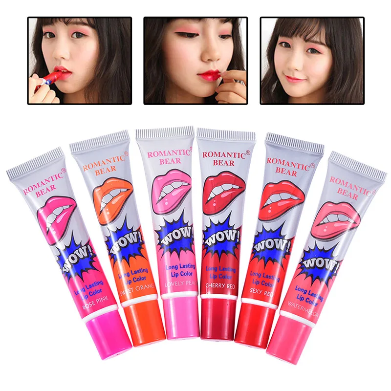 

High Quality Romantic Peel Off Lipstick Tearing Type Lip Gloss Film Magic Long Lasting Lip Tattoo Makeup Lip Tint