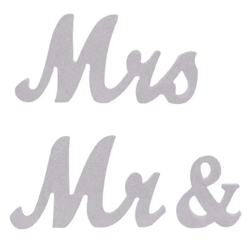 3 шт. блестки MR MRS Свадебный Декоративный буквенный знак Свадебный декор для вечеринки