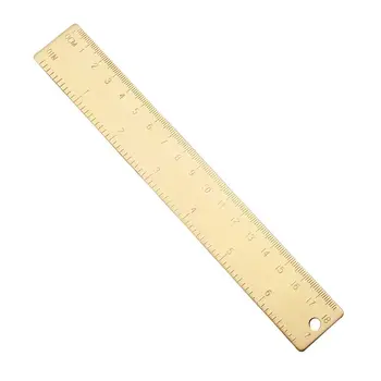 

18cm Brass Ruler Bookmark Label Book Mark Cartography Painting Measuring Tool