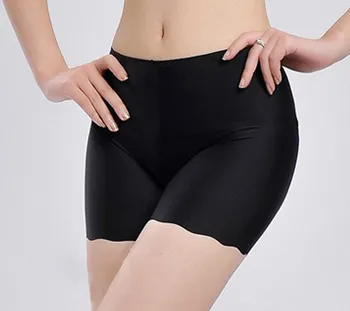 

Hot style of ladies underwear Women's flat foot three underwear pure color chip leggings Ice silk pants of security