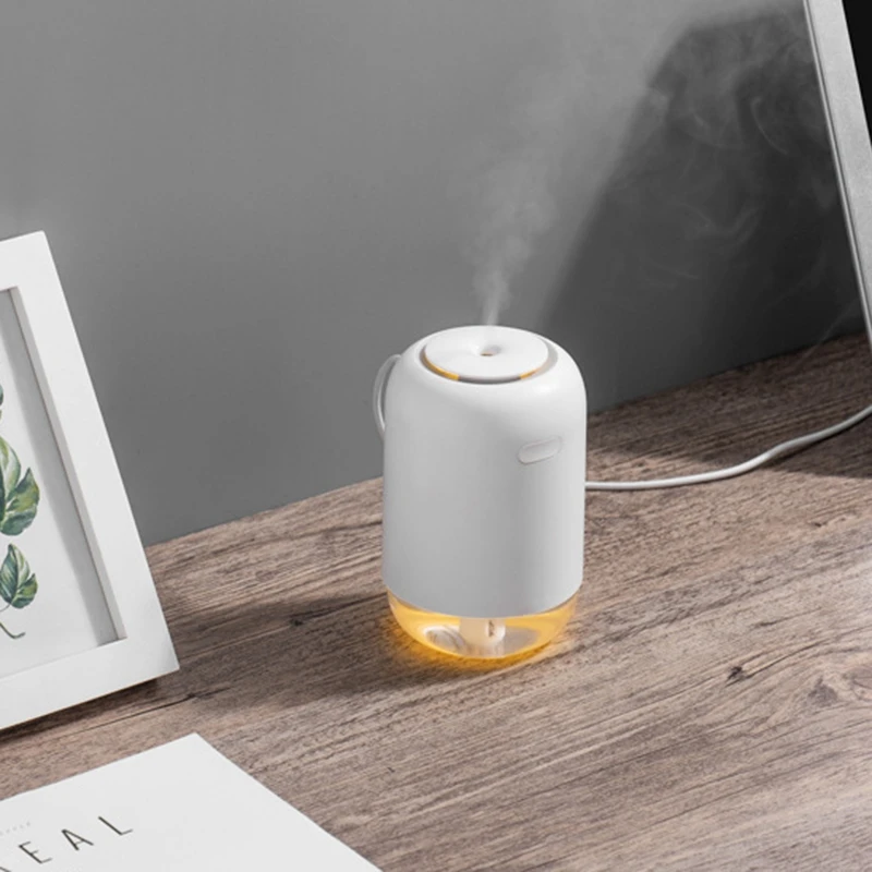 

ABRA-New 200ML Ultrasonic Air Humidifier Aroma Essential Oil Diffuser for Home Car USB Rechargeable Fogger Mist Maker with LED N
