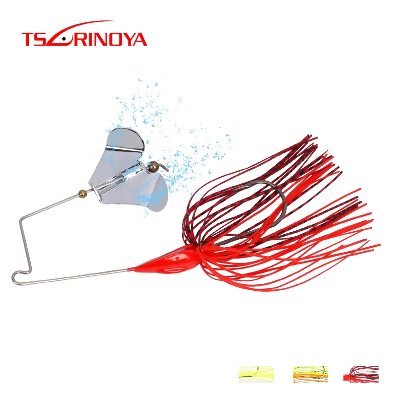 

TSURINOYA Spinner Bait Head Weight 7g Reflective Metal Spoon Buzz Bait Spinnerbait Silicone Rubber Skirt Jig Fishing Tackle