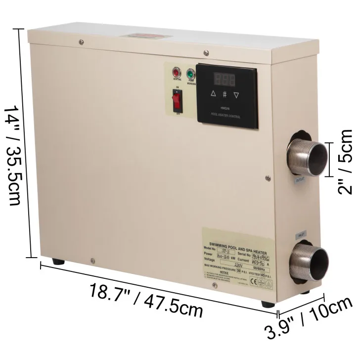 VEVOR 11KW 220V Electric Digital Water Heater Thermostat Swimming Pool  Heater SPA Hot Tub Bath Heating Adjustable Temperature - AliExpress