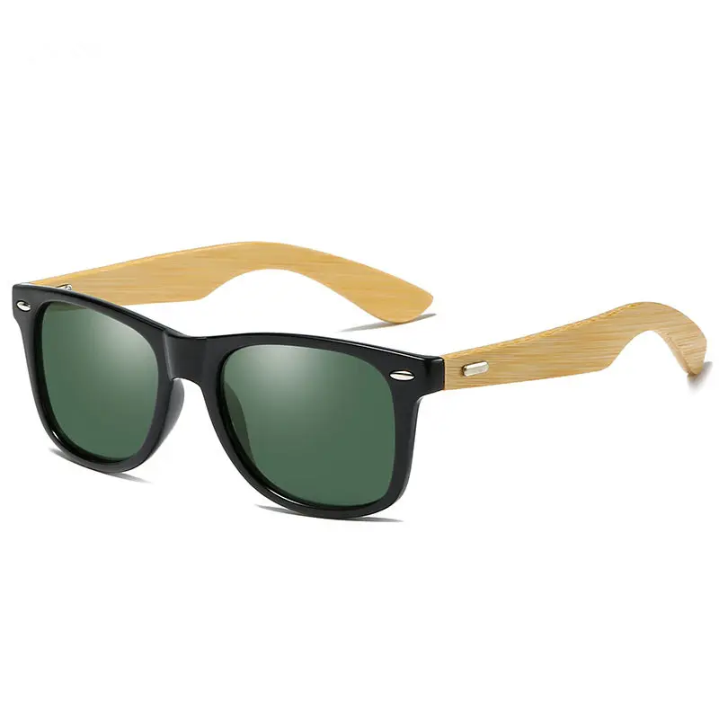 Xiasent брендовые солнцезащитные очки для мужчин и женщин, поляризованные солнцезащитные очки, рисовые ногти, поляризованные солнцезащитные очки для вождения, бамбуковые очки для ног - Цвет линз: Green