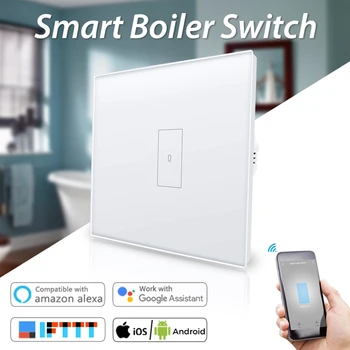 

Wi-Fi Water Heater Smart Switch EU Switch App Remote Control ON Timer Voice Control Google Home Alexa