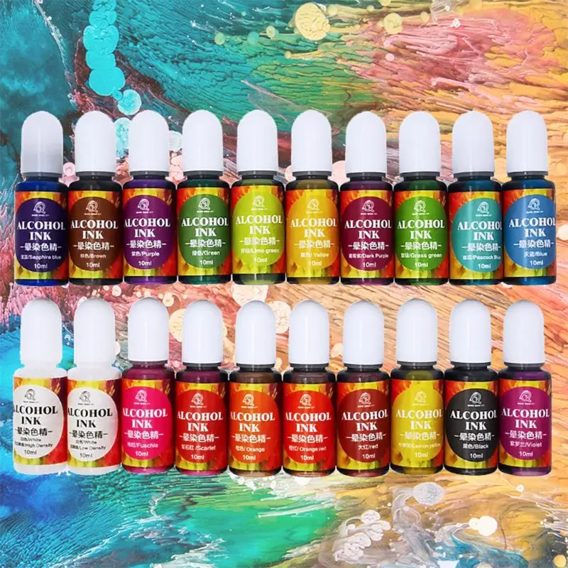 

20 Colours10ML Epoxy Resin Pigment Liquid Colorant Dye Ink Diffusion Resin Jewelry Making