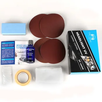 

30ML Car Headlight Scratch Paint Care Bottle Repair Liquid Tool DIY Grinding Polishing Set With Sponge Crepe Paper