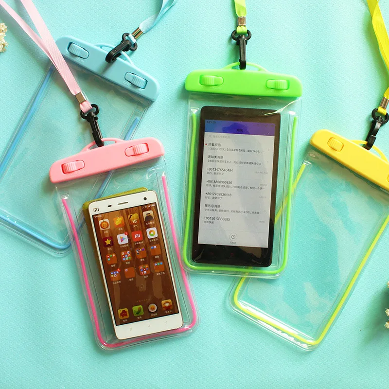 

Night Light Transparent Waterproof Cellphone Bag Drifting PVC Cell Phone Pouch Arm Bag