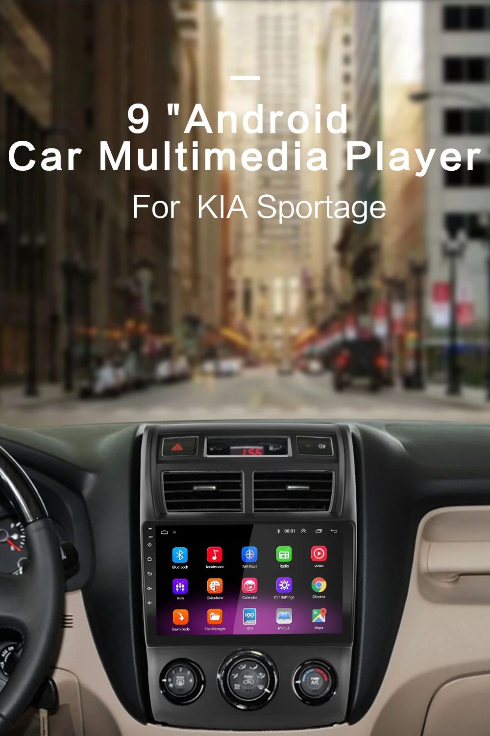 2G+ 32G " 2din Android 8,1 GO автомобильный dvd-плеер для Kia Sportage 2007 2008 2009-2013 автомобильный Радио gps навигация wifi DSP ips плеер