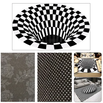 

3D Vortex Illusion Rug Swirl Print Optical Illusion Areas Rug Carpet Floor Pad Non-slip Doormat Mats for Home Dropshipping SD