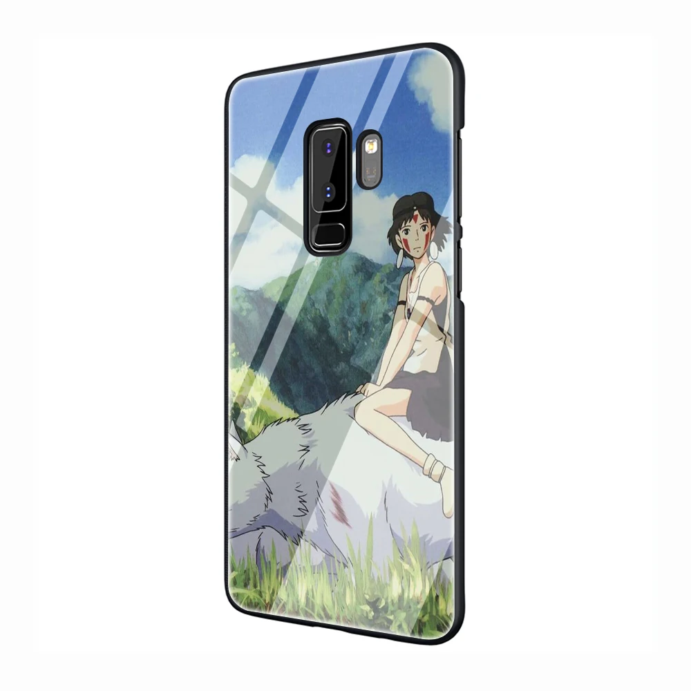 EWAU фигурка Принцесса Мононоке закаленное Стекло Телефон чехол для Galaxy S7 edge S8 9 10 Plus Note 8 9 A10 20 30 40 50 60 70 - Цвет: G10