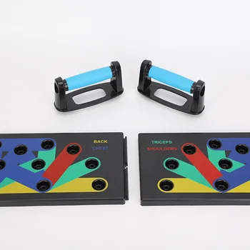 

9 in 1 Push Up Rack Board with Instruction Print Body Building Fitness Exercise Tools Men Women Push-up Stands for Body Training