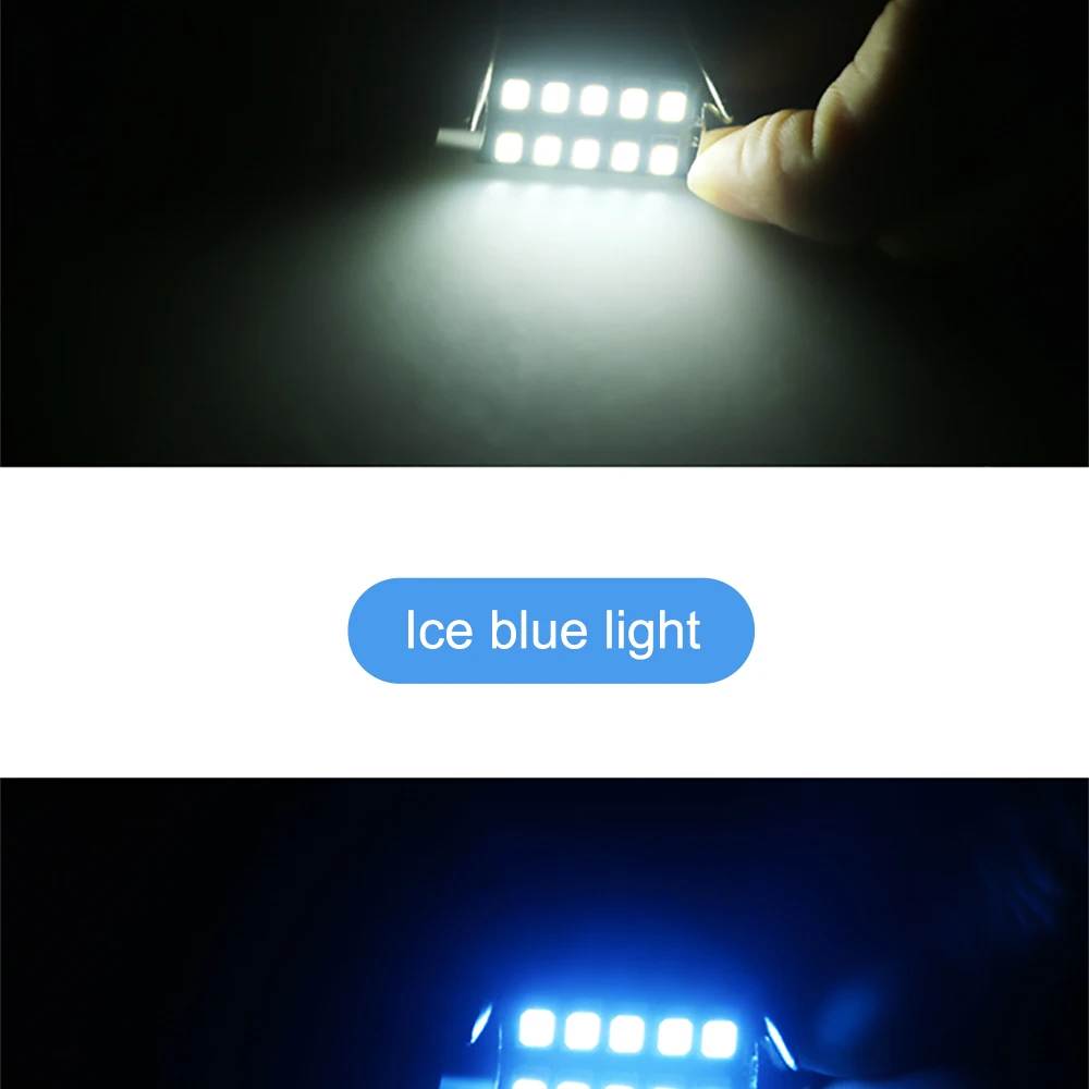 Белый 2835 чипов, 8 светодиодный 2835 SMD 31 мм 36 мм, Автомобильный светодиодный светильник для автомобиля, лампа для чтения в салоне автомобиля, купольная гирлянда, DC 12 В 6500K
