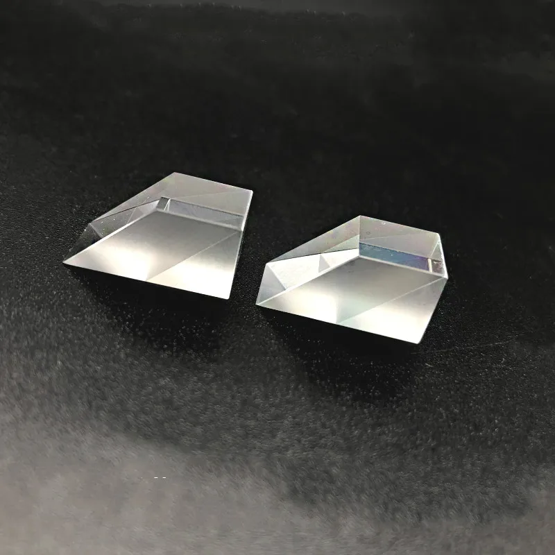 10pcs Optical Glass Right Angle Trapezoid Beam Splitter Prism Lateral Displacement Prism Reflection Mitsubishi Mirror 10*10*20mm