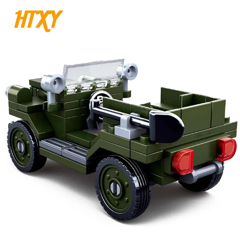Технический автомобиль MOC с мотором армейские зеленые игрушки для детей супер
