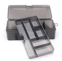 Boîte de rangement d'outils à double couche multi division, leurre de pêche multifonctionnel, 2021