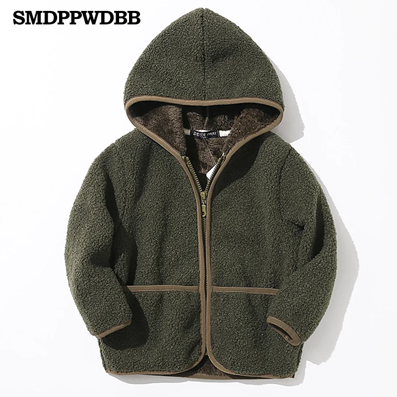 Green Spring Fall Winter for Children Kids Boy Girls Cute Soft Polar Fleece Jacket Coat Outerwear Cardigan Clothes Sweatshirt - Цвет: Green