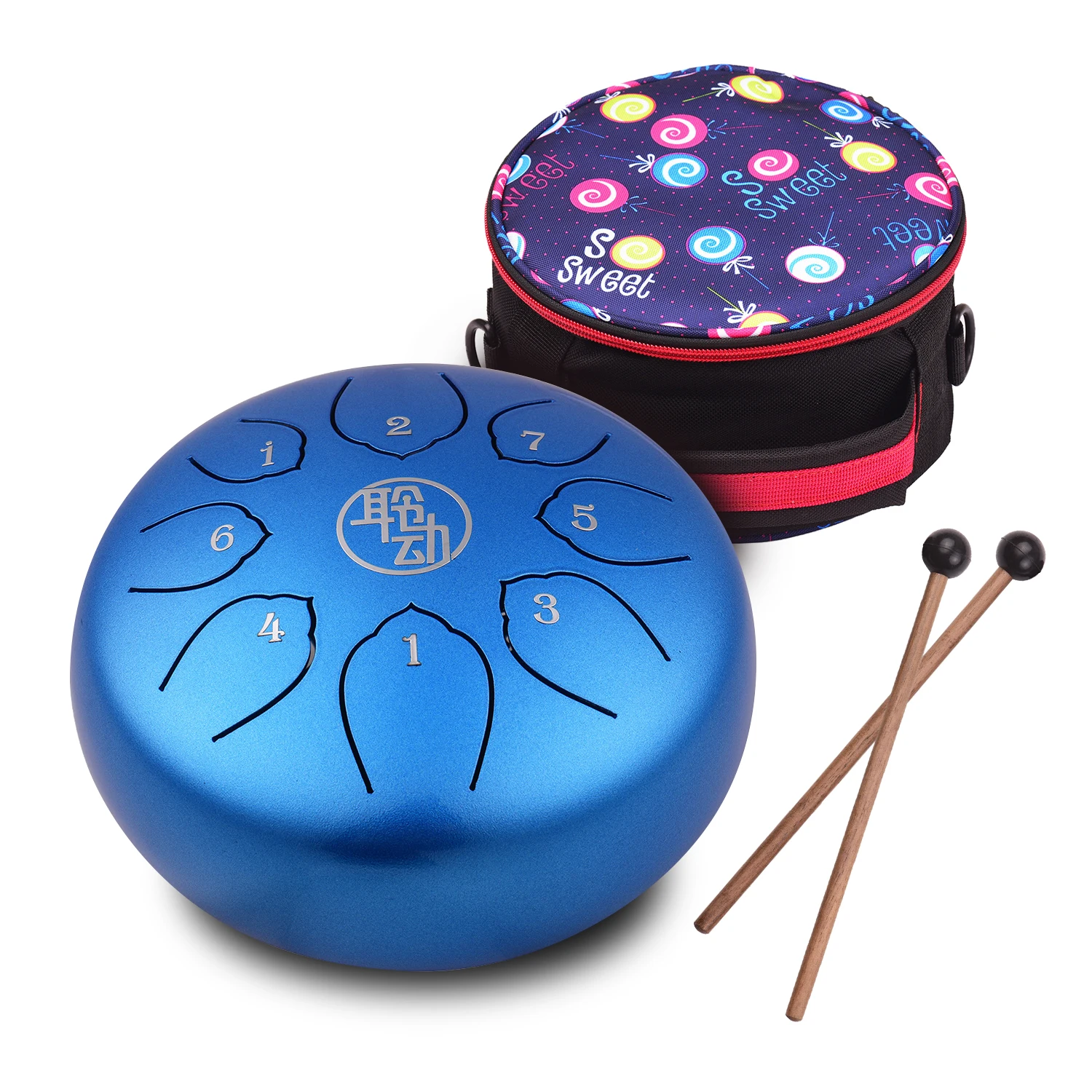 6 дюймов Сталь язык барабан Handpan барабана 8-заметки с ключом ударный инструмент с барабанные палочки барабан сумка чистящей тканью для начинающих