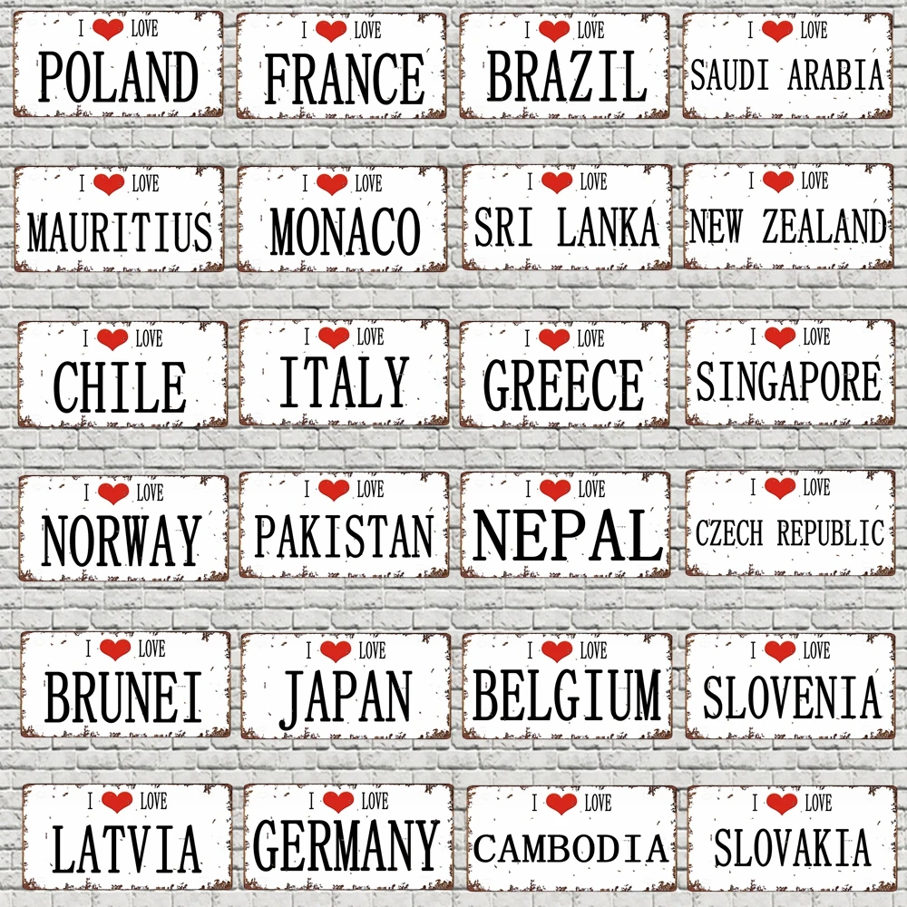 

30X15CM National treasure animal License Plate Travel Souvenir Vintage Metal Sign For Wall Art Shop Restaurant Decor DC-0434A