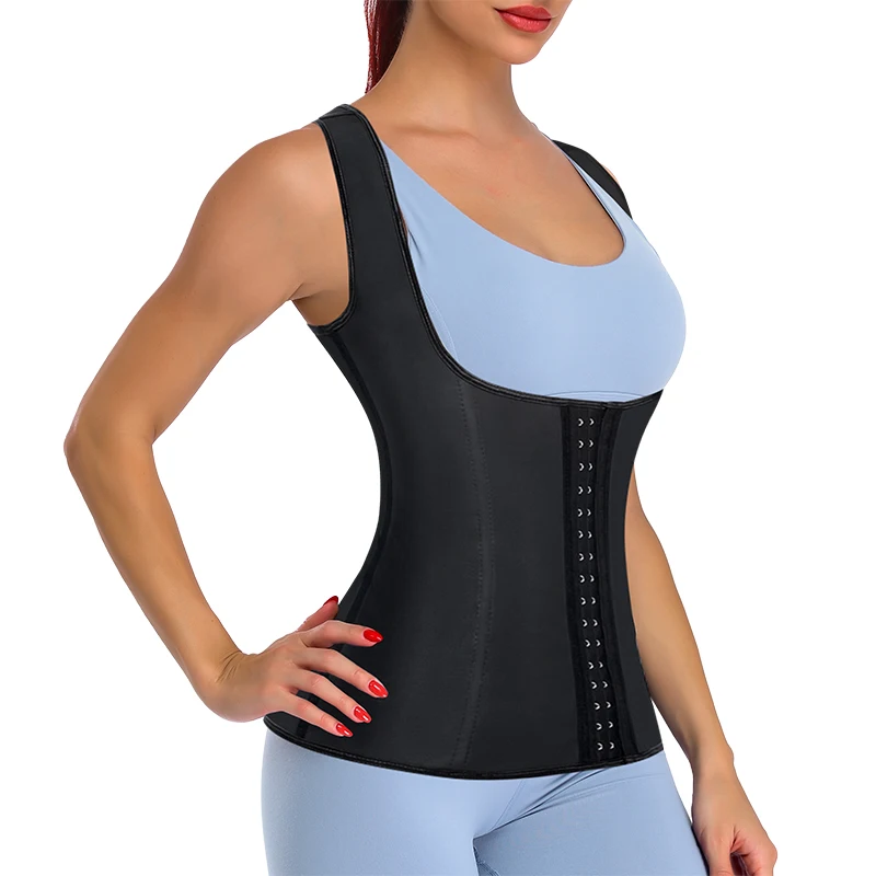 Women's Latex Underbust Waist Trainer Shapewear Cincher Corset Body Shaper Steel Bone Corset Slimming Vest Plus Size Girdle Belt spanxs