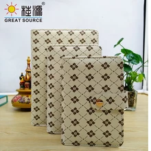 Кожа Padfolio папка Дневник Обложка с мульти-органайзер карманы многофункциональный кошелек папка четыре листа клевера