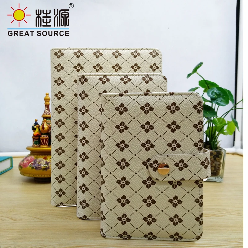 

Leather Padfolio Folder Diary Cover With Multi-Organizer Pockets Multi-Function Wallet Folder Four Leaves Clover