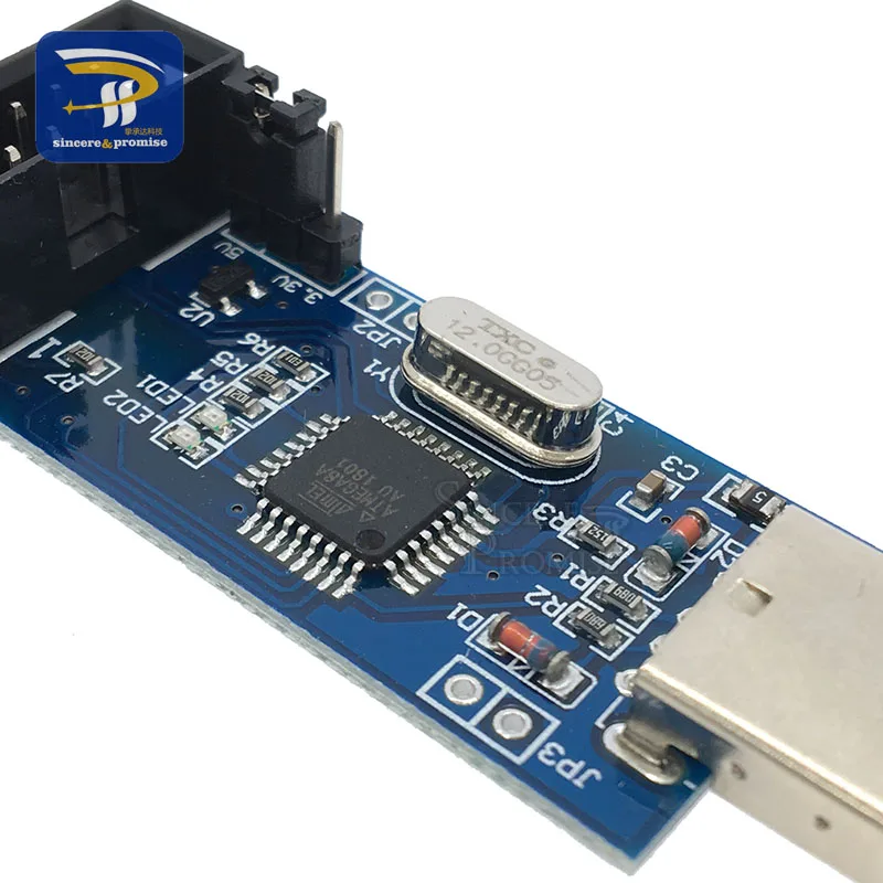 LC-01 1 комплект 10Pin до 6 Pin плата адаптера+ USBASP USBISP AVR программист USB ATMEGA8 ATMEGA128 ATtiny/CAN/PWM 10Pin модуль провода DIY
