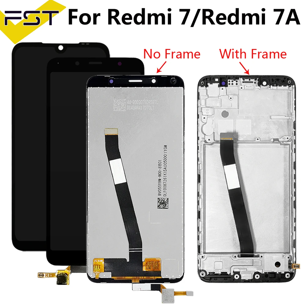 5,4" для Xiaomi Redmi 7/Redmi 7A ЖК-дисплей+ кодирующий преобразователь сенсорного экрана в сборе с рамкой запасные части+ Инструменты
