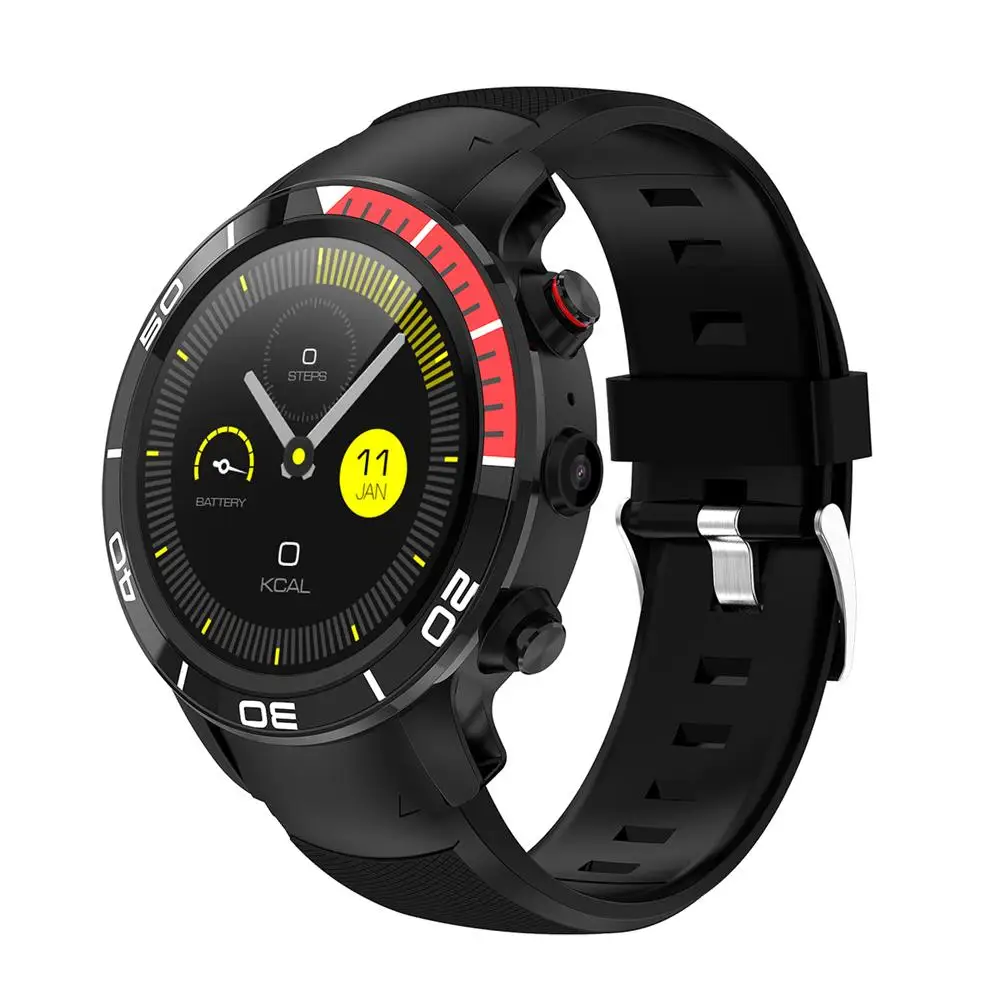 4G Сотовые Сети WiFi Смарт-часы gps навигация водонепроницаемый IP68 фитнес-трекер супер ретина браслет ремешок спортивные часы - Цвет: Red