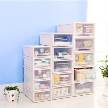 

Transparent Drawer Storage Boxes Creative Foldable Combination Organizer Home Bins Multifunction Dust-Proof ClothesToy Box