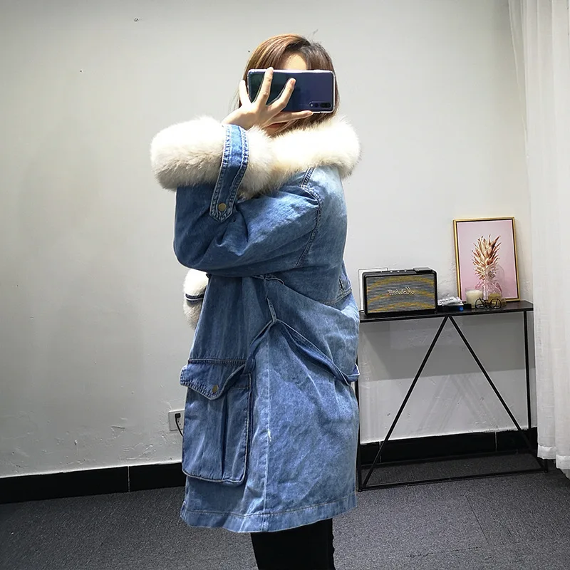 

White Duck Down Fox Fur Collar Autumn Winter Coat Women Clothes 2020 Korean Vintage Coat Female Jacket Parka Warm Tops ZT4647