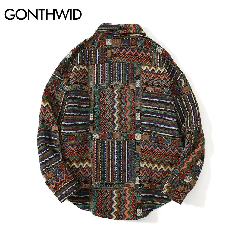 Long Sleeve Shirts Streetwear Hip Hop Harajuku Casual Loose Shirt Top