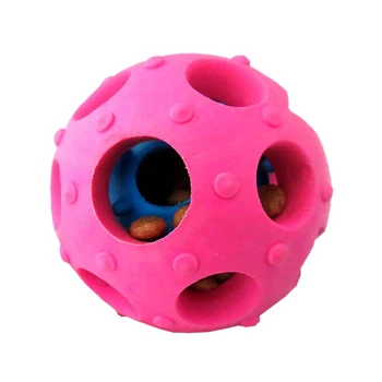 

Pet Double Hollowed Food Leakage Ball Bite Resistant Cat Food Feeder Molar Ball