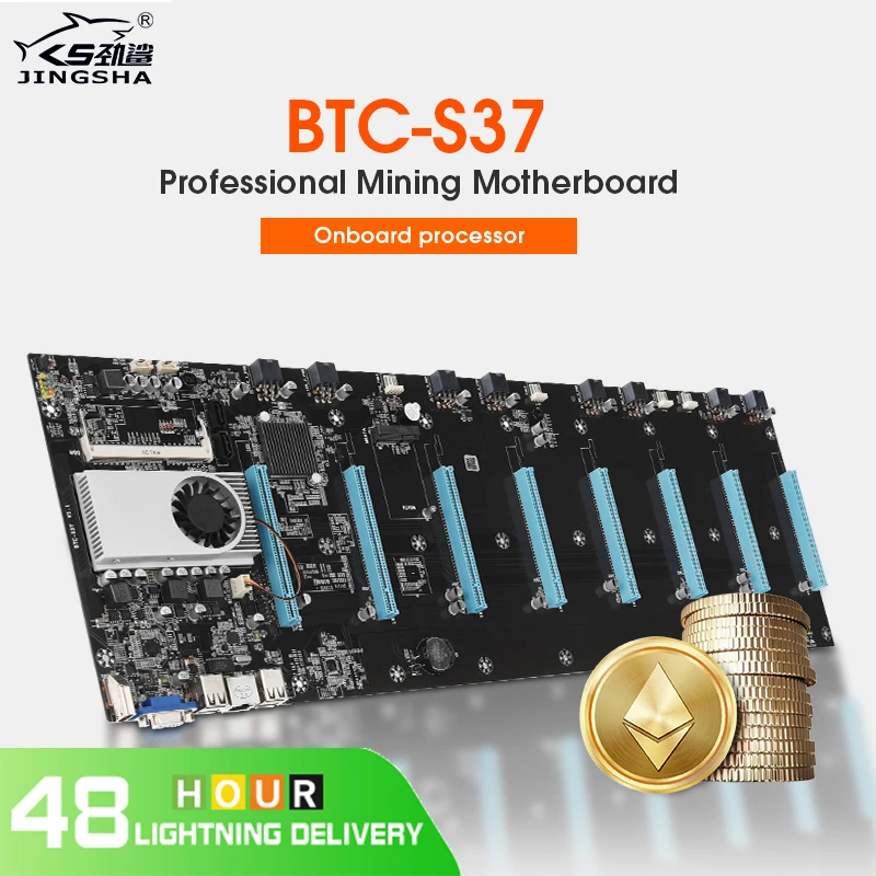 new pc motherboard Ethereum Mining Motherboard with 8 GPU Slots (65mm Interval) and CPU DDR3 Memory Integrated VGA Low-Power Consumption best pc motherboard for music production