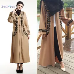 2019 Новая мода Рамадан abaya арабское, турецкое мусульманское платье кардиган с принтом женская мусульманская одежда Абая для женщин