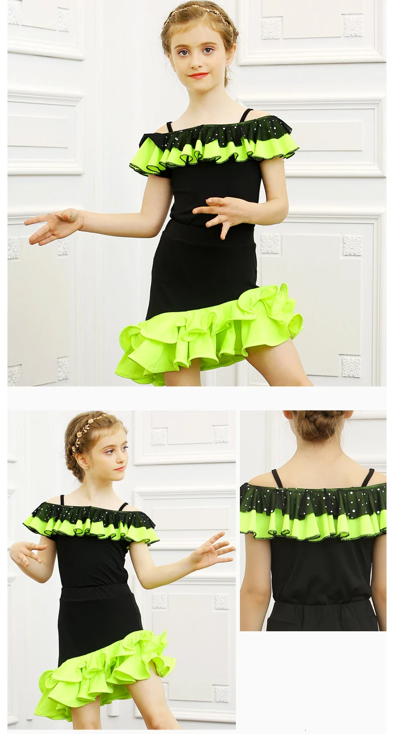 Songyuexia детская танцевальная одежда без рукавов латинские танцы платье для девочек костюм для девочек латинские танцы кружева Танцы костюмы