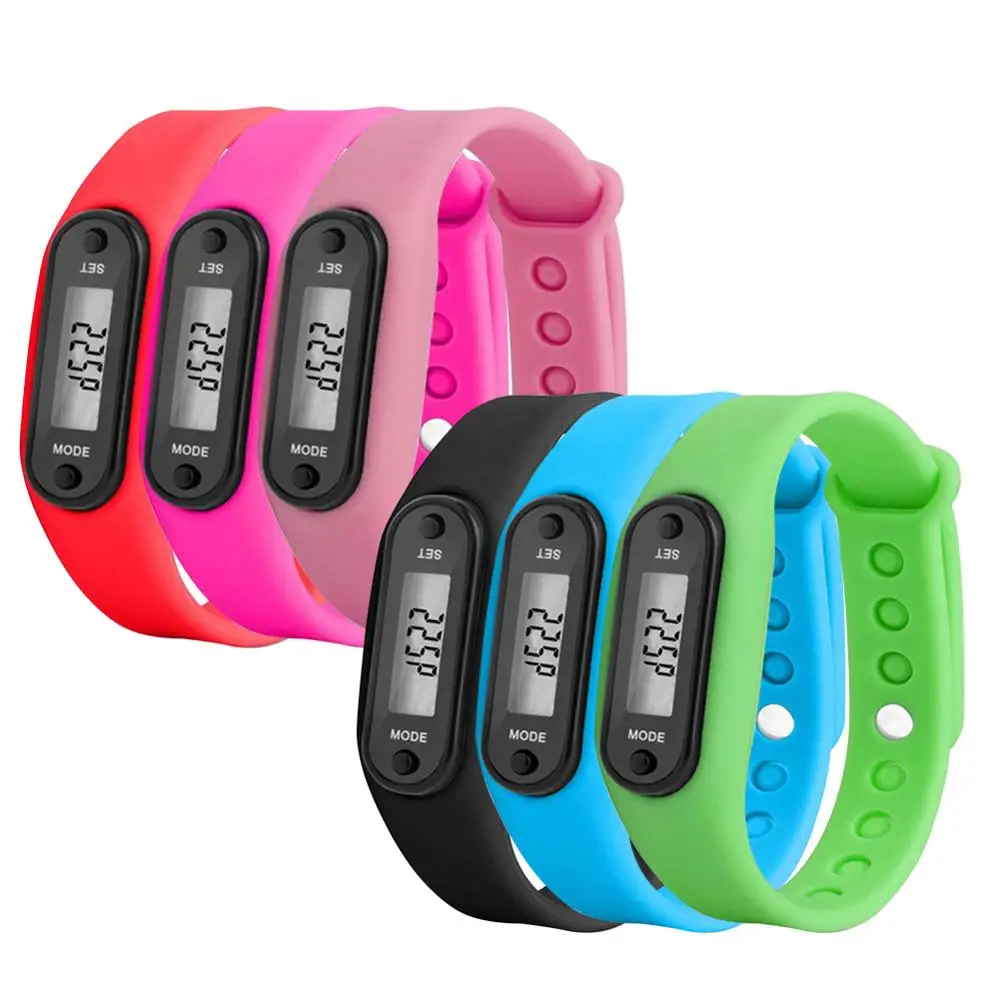 Sport Smart Wrist Watch Bracelet Display Fitness Gauge Step Tracker Digital LCD Pedometer Run Step Walking Calorie Counter