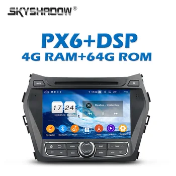 

1280*720 PX6 Car DVD Player DSP TDA7851 Android 9.0 64G + 4G LTE GPS Map WIFI Bluetooth 5.0 For Hyundai IX45 Santa Fe 2013 2014