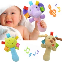Brinquedos infantis de pelĂșcia para bebĂȘs, brinquedos com chocalho para recĂ©m-nascidos de 0 a 12 meses, brinquedo educacional