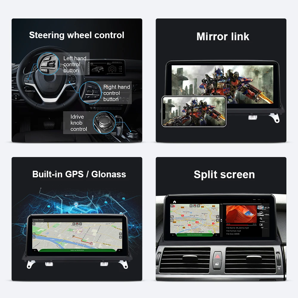 EBILAEN Android 10 0 автомобильный мультимедийный плеер для BMW X5 E70/X6 E71 (2007 2013) системный